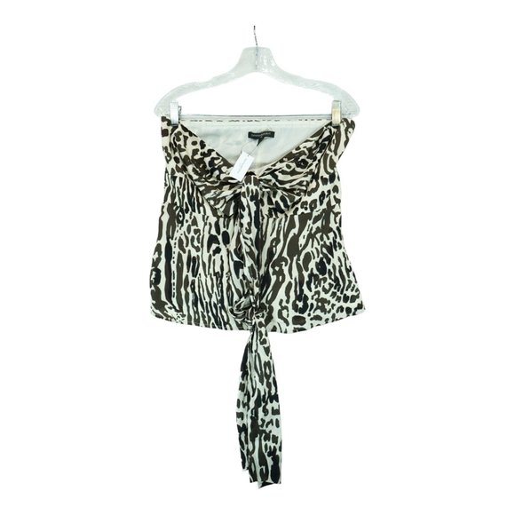 NWT Banana Republic Shirt Womens Size 6 Halter Leopard Print - Top - Picture 1 of 6